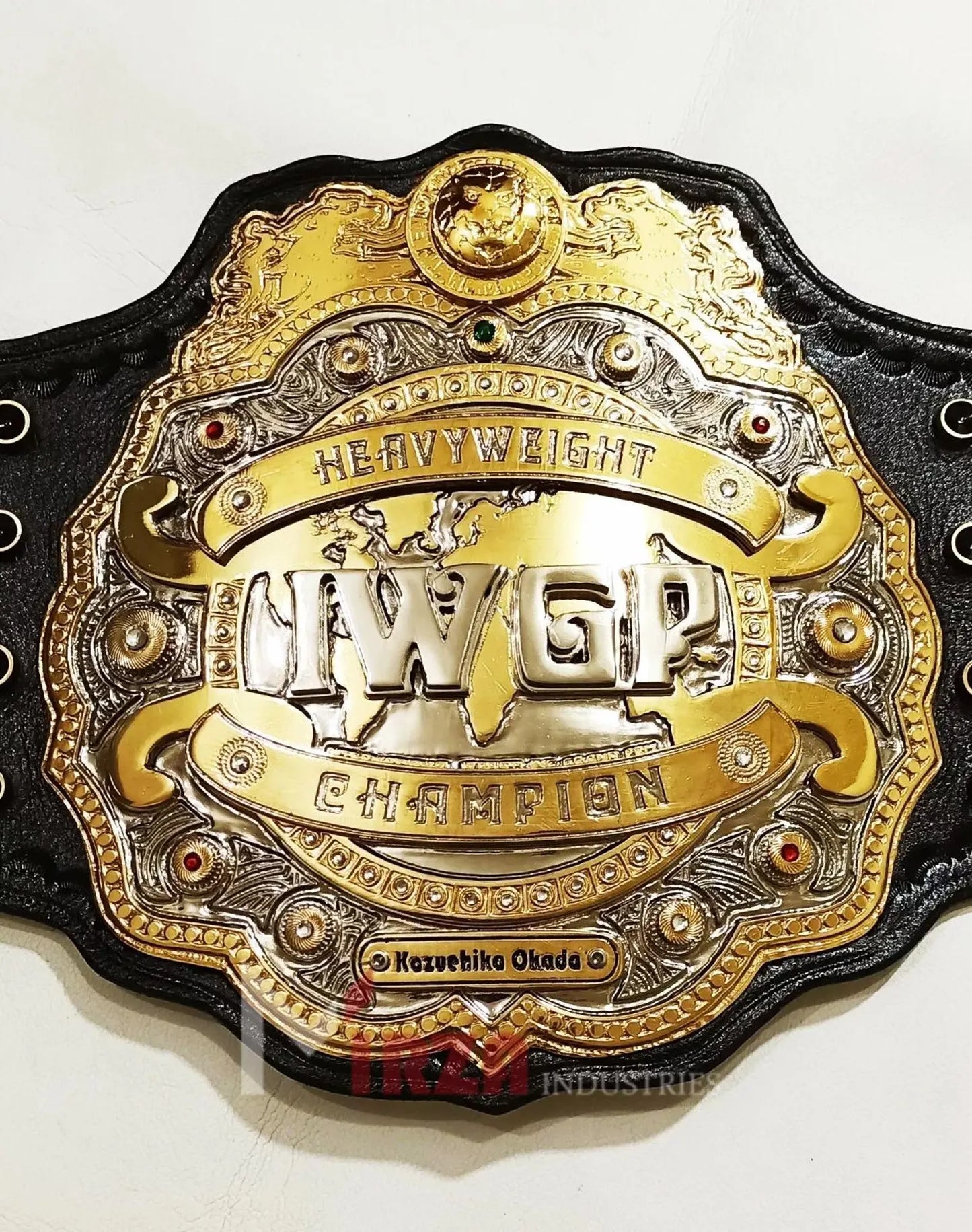 IWGP V4 Heavyweight Championship Belt Replica | 2MM, 4MM, 6MM & 8MM Stacked Brass Plates | Japanese Pro Wrestling Title | Fan Collectible