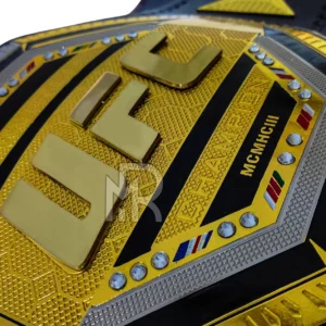 UFC Legacy Championship Belt Replica, Dual Layer Gold Plated Adult Size Title, MMA Fighting Fan Collectible Gift for Champions - Image 4